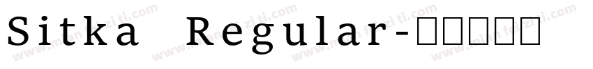 Sitka Regular字体转换